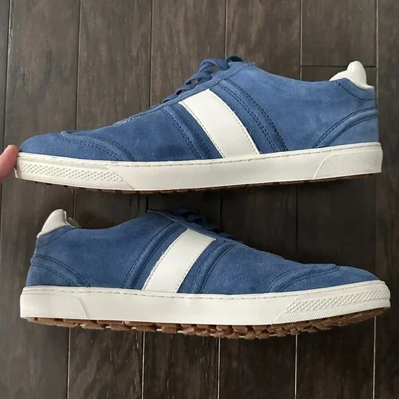 Steve Madden Sewell Men's Blue & White Suede Sneakers Size 12 - Picture 5 of 10